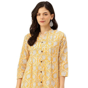 Elegant Mandarin Printed Top