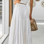 Women's Summer Ruffle Hem Maxi Skirt