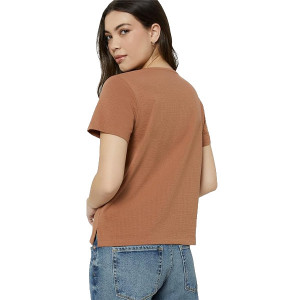 V-Neck Knit Casual Shirt Top