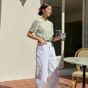 Women's Poly Cotton Regular Fit Crop Top