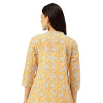 Elegant Mandarin Printed Top