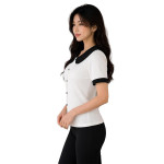 Pan Collar Button Down Top