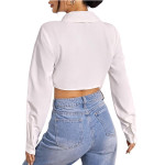 Rayon Oversized Fit Crop Top Shirt
