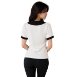 Pan Collar Button Down Top