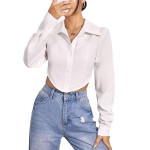 Rayon Oversized Fit Crop Top Shirt