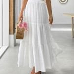 Women's Summer Ruffle Hem Maxi Skirt